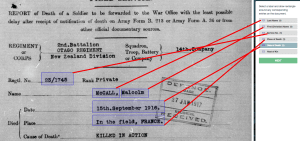 Marked up Death Notification